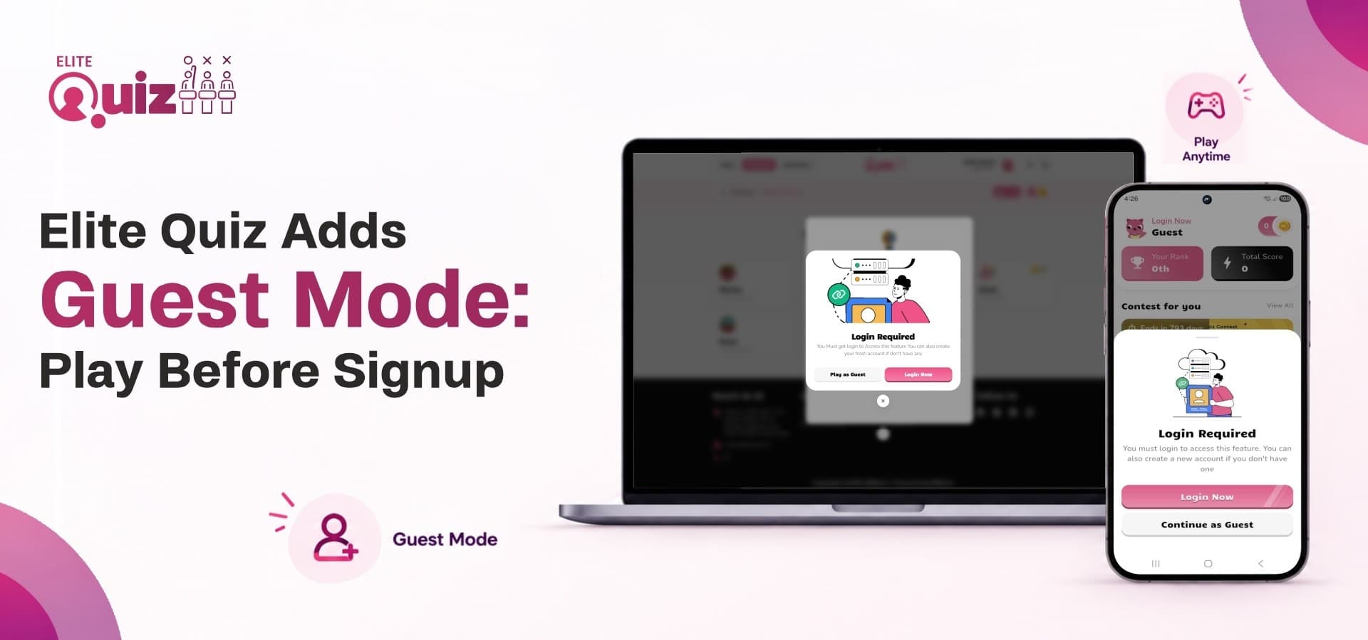Flutter Quiz App Elite Quiz Adds Guest Mode: Play First, Sign Up Later
