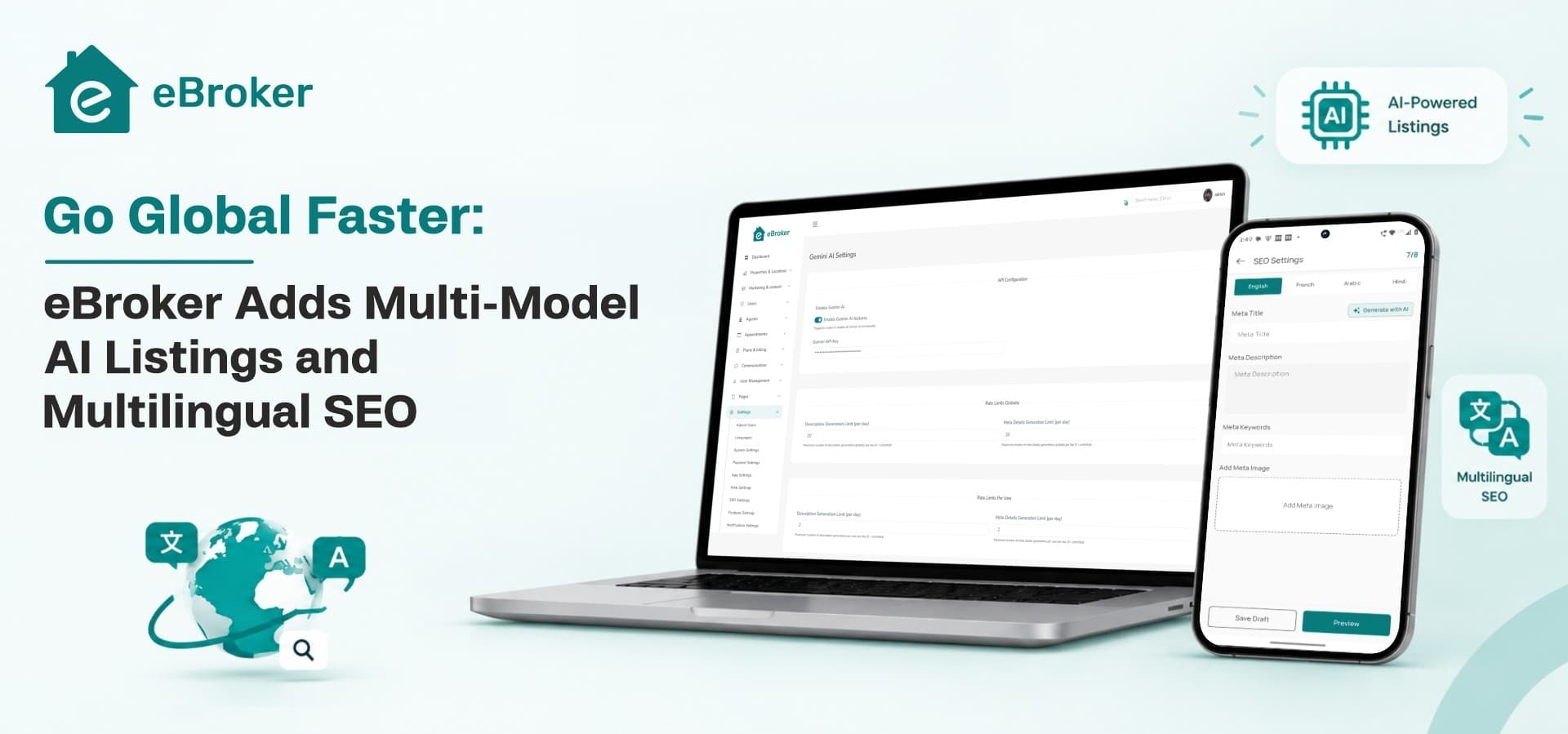 Go Global Faster: eBroker Adds Multi-Model AI Listings and Multilingual SEO