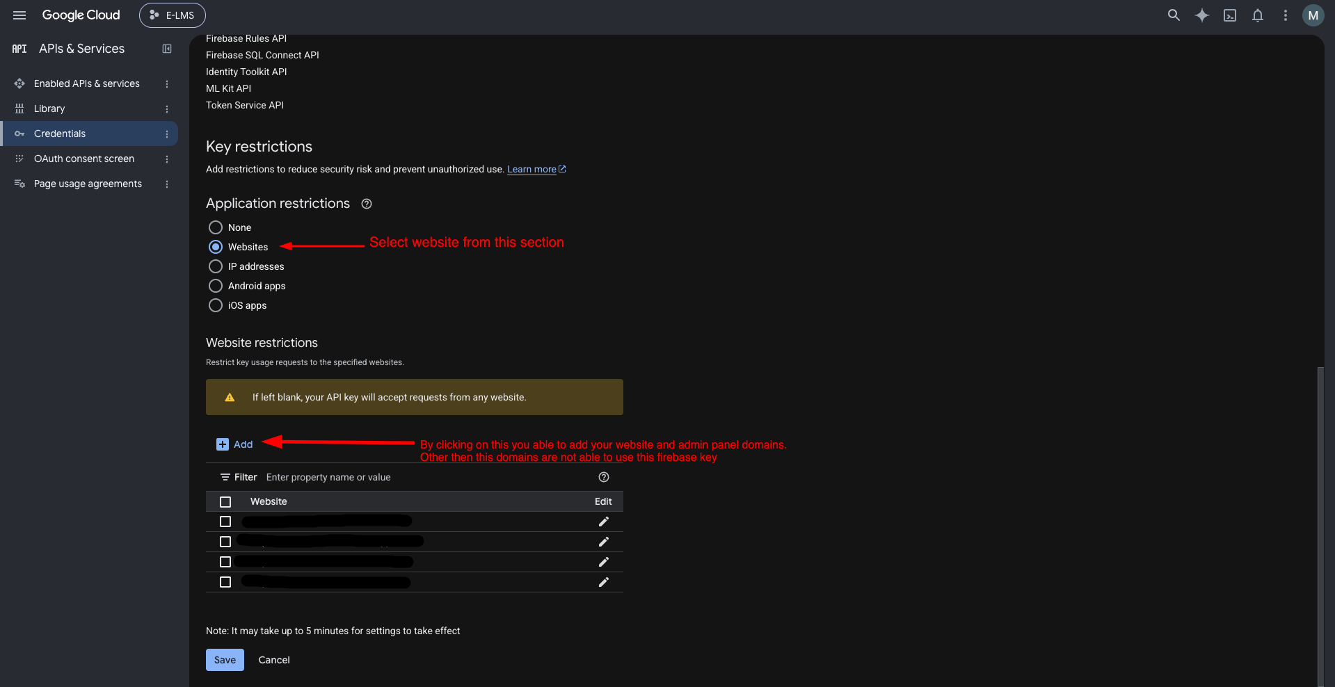 Restrict API Key to Your Website Domains