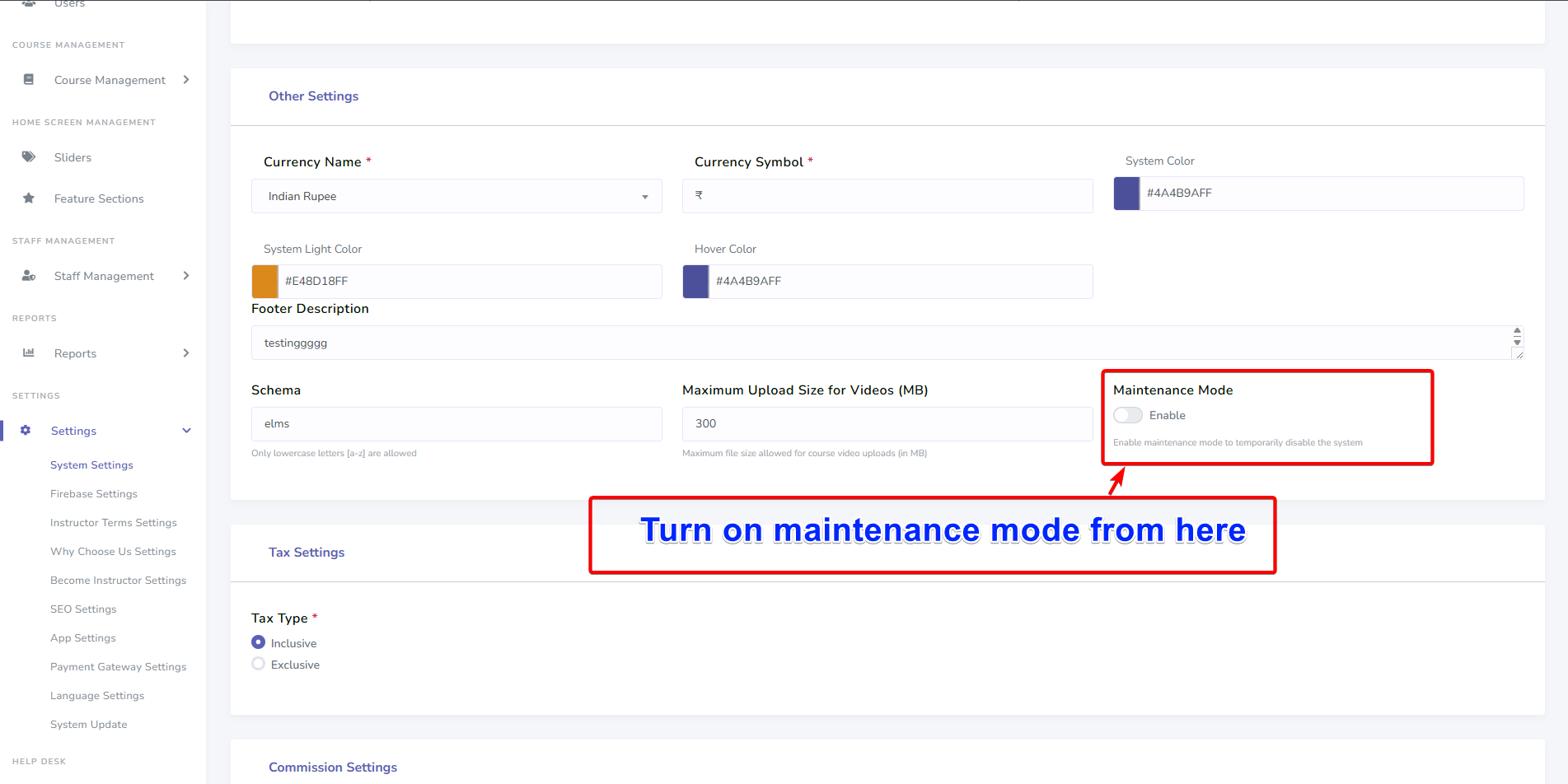 maintenaceMode