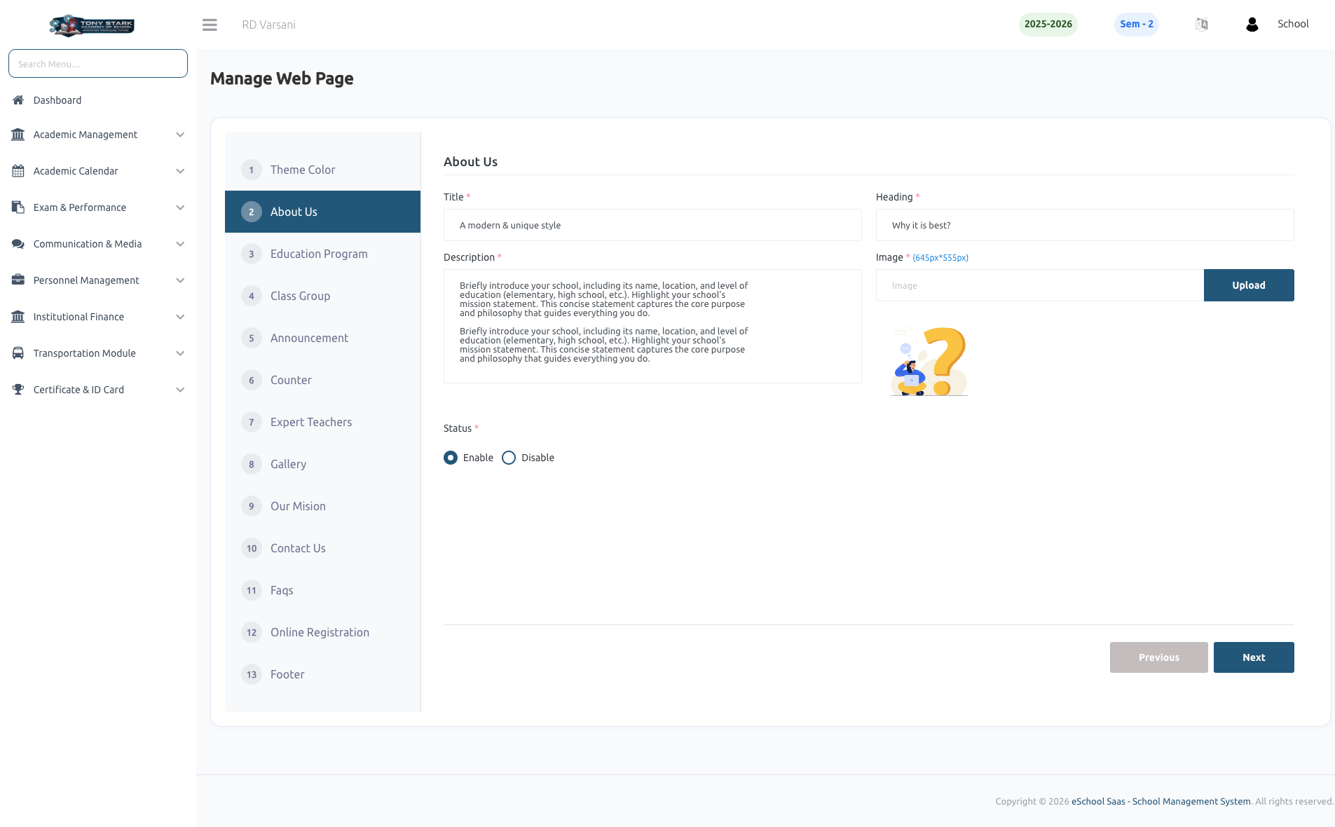e-School SaaS