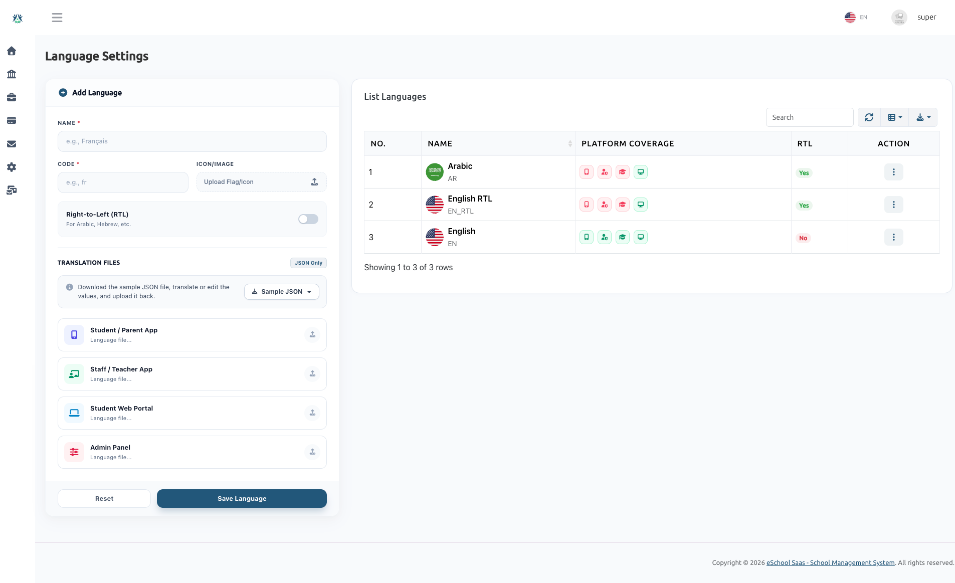 e-School SaaS