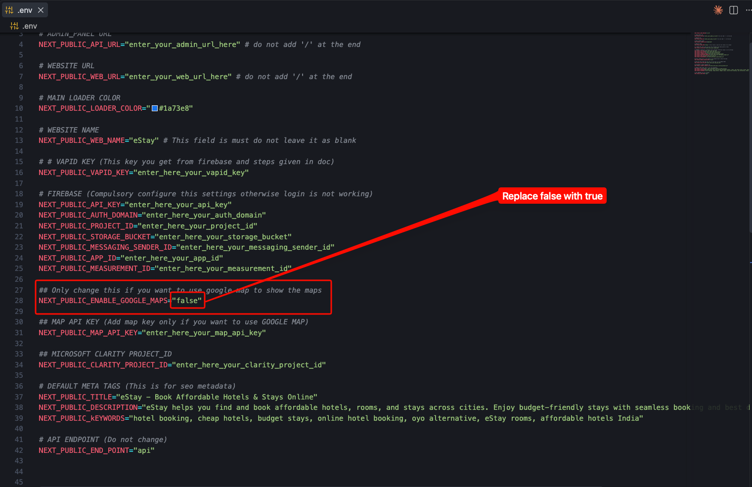 Admin URL configuration
