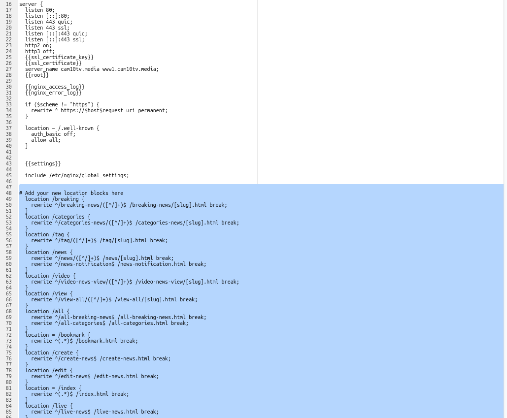 Nginx Configuration